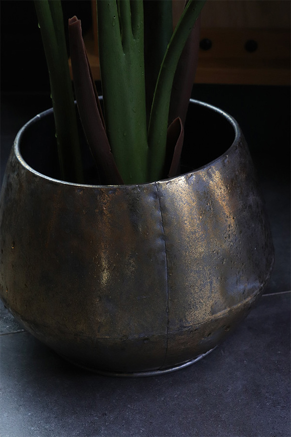 Bananowiec Simple Gold, sztuczna roślina w donicy