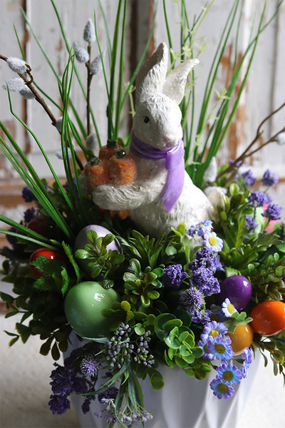 Bunny Star Velveti New, stroik wielkanocny na stół