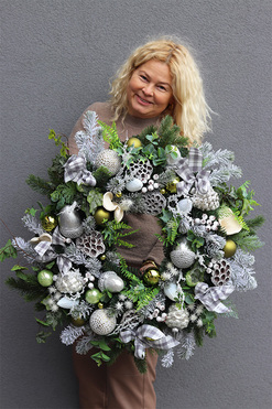 bożonarodzeniowy wianek do podwieszenia, Crista 2, rozp.66cm