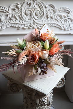 urocza koperta flowerbox, Krefista Chocolate, wym.29.5x30cm