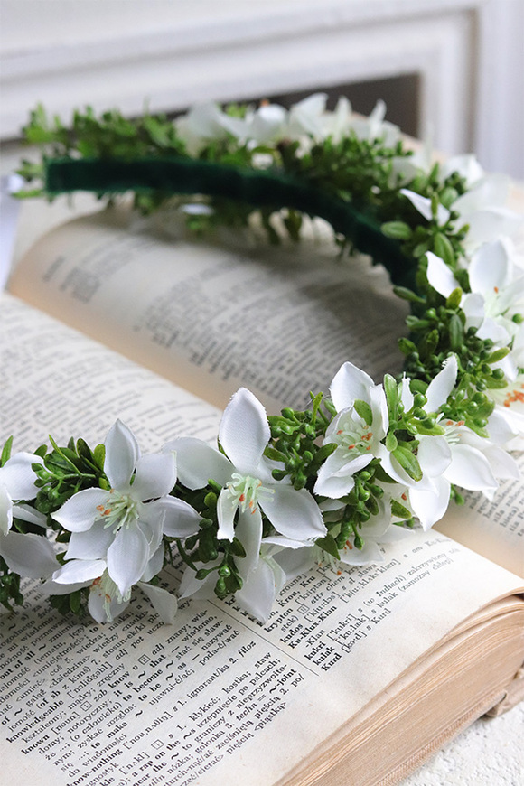 Nana, komunijny wianek na głowę	