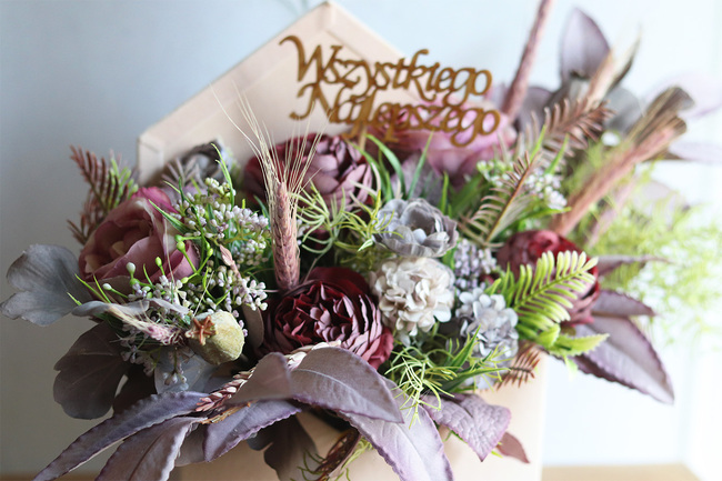 Dzień Babci i Dziadka, Koperto Lena, flowerbox, wym.30x40cm