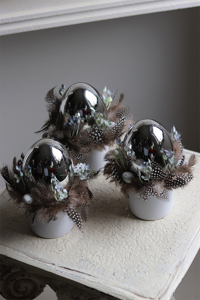 stroik wielkanocny, Kruszyna 2 Srebrne Jajko