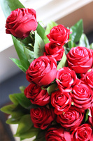 Czerwień Lux, bukiet nagrobny z różami