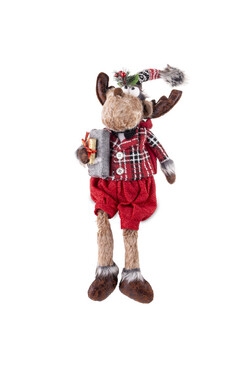 Gwiazdkowy Rudolf B, laleczka zimowa renifer, dł.53cm