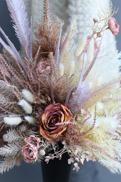 Boho Funeral, bukiet nagrobny we wkładzie