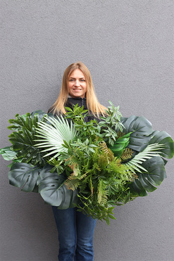 Sopot Cocktail Bar H, ścianka jednostronna ze sztucznych roślin, wym.70x50cm