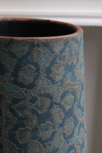 Clementino B, ceramiczny wazon, kolor miedziany