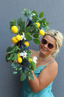 Lemonade, zielona girlanda dekoracyjna z owocami