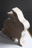Wood White, drewniany zajączek wielkanocny figurka
