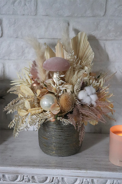 Grzybek Pudrovy, stroik świąteczny, wys.34cm