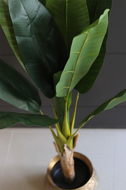 Bananowiec Eduardo, sztuczna roślina w donicy, wys.125cm