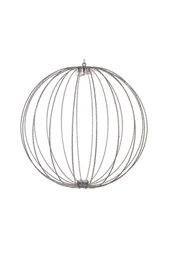 OD RĘKI Christmas Light, świąteczna wisząca kula LED, srebrna, śr.58cm 