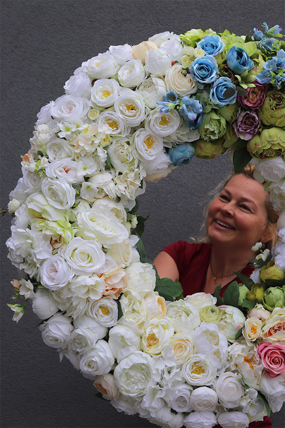 Caryca Katarzyna Befrania, gigantyczny wianek na drzwi, śr.80cm