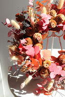 Boho Borneo, dekoracyjny wianek ze stabilizowanych roślin, śr.30cm