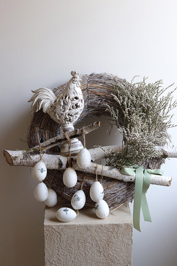 Coco Cottage, wielkanocny wianek na drzwi