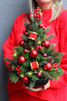 Mini Choinka, realistyczna choinka świąteczna z przybraniem