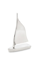 Żaglówka Silver B, figurka metalowa żaglówka, wym.25x17x6.5cm