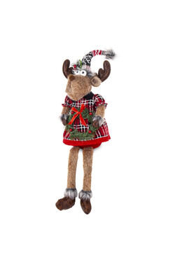 Gwiazdkowy Rudolf A, laleczka zimowa renifer, dł.53cm