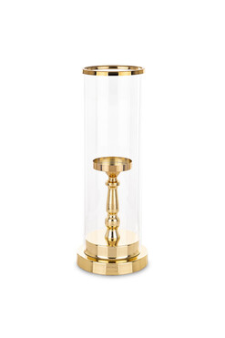 Somero Gold G, złoty szklany świecznik, wym.41x15x15cm