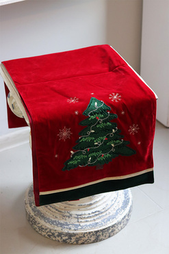 Christmas Mood, świąteczny bieżnik na stół, choinka, wym.35x180cm