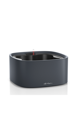 Pila, doniczka misa z nawadnianiem, szary, wym.16.5x35cm