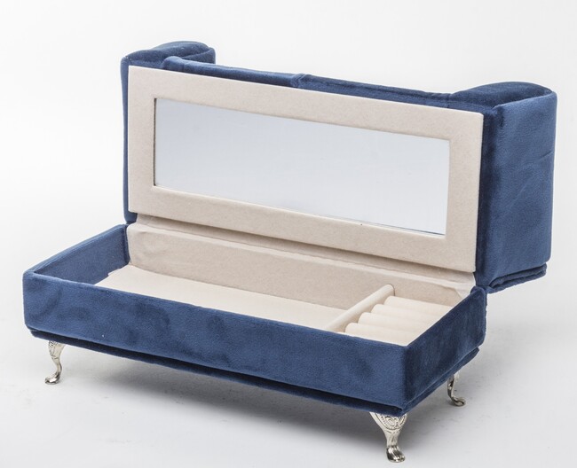 szkatułka / puzderko Florencja Pillow Blue, wym.13x23.5x9.5cm