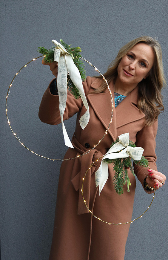 Simple LED, wianek zimowy na obręczy