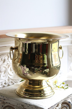 cooler / wiaderko na lód, Extra Lux Villa Gold, wym.33x34cm 