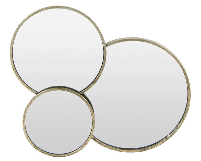 Circle Lisanna, stylowe lustro w złotej ramie, wym.77x61.5x3cm