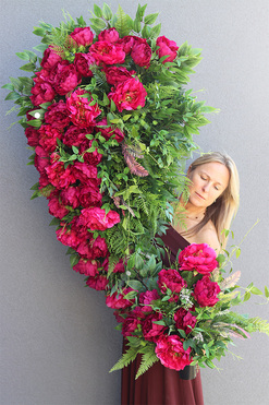 Luiza Deluxe, komplet dekoracji nagrobnych, wiązanka+bukiet 