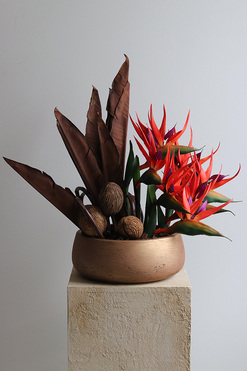 OD RĘKI Strelicja Paradiso, nowoczesna dekoracja w misie, wys.55cm