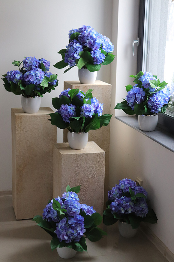 Blue Moon Glamour, kompozycja kwiatowa z hortensji