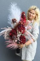 Anonsja Bordo, bukiet nagrobny we wkładzie do wazonu