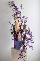 Futura, stroik wielkanocny w zielonej tonacji, wym.33x80x24cm