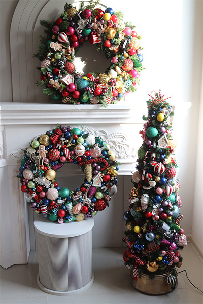 Funky Christmas, świąteczny stroik w misie