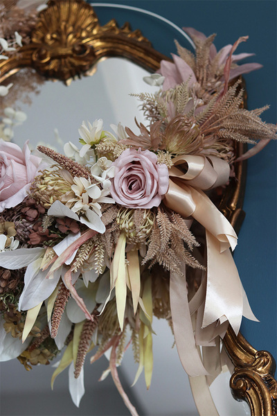 Subtelle Carmello, wianek boho na obręczy, rozp.80cm