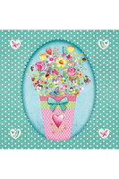 Flower Lunch, serwetki papierowe z nadrukiem