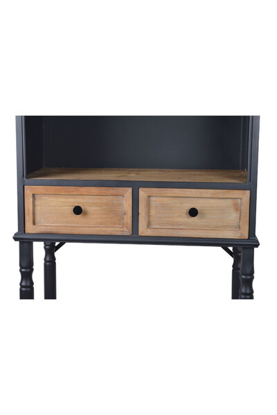 Industrial, wysoka szafka z półkami i szufladami