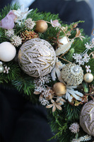 Deco Beige&Gold, zachwycający świąteczny wianek, śr.54cm