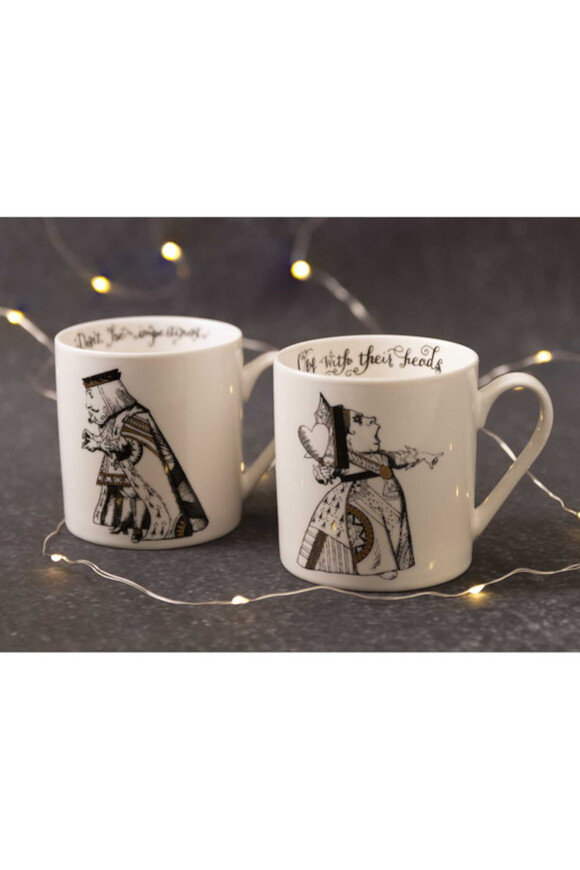 Alice in Wonderland, kubek porcelanowy, Król i Królowa