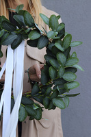 Eukaliptusovy, zielony wianek na drzwi