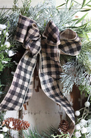 Kraciasta Kokarda, iglasty wianek zimowy, śr.50cm