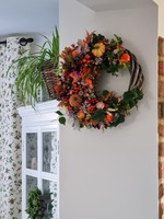 Jesień w Twoich progach, elegancki wianek na drzwi, wym.38cm