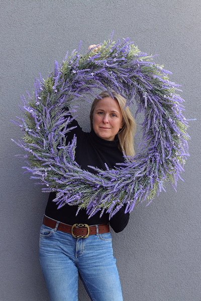 Lawenda Premium 2, wianek z lawendy, śr.80cm