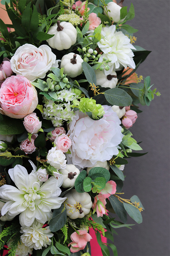 Białe Dynie Saute, kompozycja jesienna do Twojej donicy