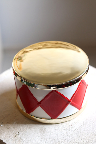 Xmas, ceramiczna figurka świąteczna bębenek