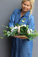 Pink Memory Angels, dekoracja nagrobna na plastrze drewna