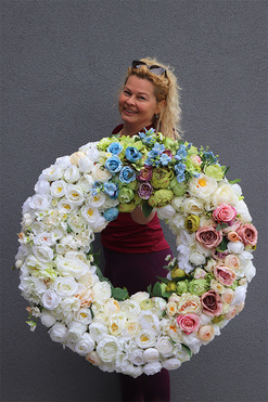 Caryca Katarzyna Befrania, gigantyczny wianek na drzwi, śr.80cm