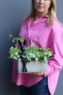 Loeria Easter, wiosenny stroik z zajączkiem, wym.32x35x19cm